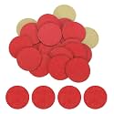 HARFINGTON 100pcs Adhesive Felt Circles 38mm 1.5" Red