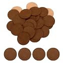 HARFINGTON 100pcs Adhesive Felt Circles 38mm 1.5" Brown