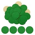 HARFINGTON 100pcs Adhesive Felt Circles 40mm 1.57" Green