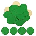 HARFINGTON 100pcs Adhesive Felt Circles 50mm 1.97" Green