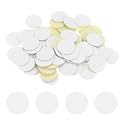 HARFINGTON 100pcs Round Adhesive Circles, 30mm Pre Cut Felt Fabric Craft Stickers for DIY Projects, White