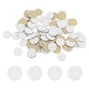 HARFINGTON 100pcs Round Adhesive Felt Circles, 13mm 1/2" Pre Cut Felt Craft Stickers Non-Woven Mini Felt Fabric Circles for DIY Sewing Handcraft Cut Projects Craft Finishing, White