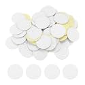 HARFINGTON 100pcs Round Adhesive Felt Circles, 40mm 1-1/2" Pre Cut Craft Stickers Non-Woven Mini Felt Fabric Circles for DIY Sewing Handcraft Cut Projects, White