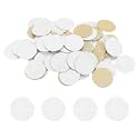HARFINGTON 100pcs Round Adhesive Felt Circles, 38mm 1.5" Pre Cut Felt Craft Stickers Non-Woven Mini Felt Fabric Circles for DIY Sewing Handcraft Cut Projects Craft Finishing, White