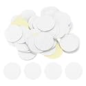 HARFINGTON 100pcs Round Adhesive Felt Circles, 55mm 2" Pre Cut Felt Craft Stickers Non-Woven Mini Felt Fabric Circles for DIY Sewing Handcraft Cut Projects Craft Finishing, White