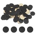 HARFINGTON 100pcs Round Adhesive Felt Circles, 25mm 1" Pre Cut Non-Woven Mini Fabric Circles for DIY Craft Projects, Black