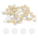 HARFINGTON 100pcs Round Adhesive Felt Circles, 10mm 3/8" Pre Cut Felt Craft Stickers Non-Woven Mini Felt Fabric Circles for DIY Sewing Handcraft Cut Projects Craft Finishing, White