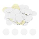 HARFINGTON 100pcs Round Adhesive Felt Circles, 45mm 1.8" Pre Cut Felt Craft Stickers Non-Woven Mini Felt Fabric Circles for DIY Sewing Handcraft Cut Projects Craft Finishing, White