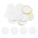 HARFINGTON 100pcs Round Adhesive Felt Circles, 65mm 2.5" Pre Cut Felt Craft Stickers Non-Woven Mini Felt Fabric Circles for DIY Sewing Handcraft Cut Projects Craft Finishing, White