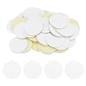 HARFINGTON 100pcs Round Adhesive Felt Circles, 60mm 3/64" Pre Cut Felt Craft Stickers Non-Woven Mini Felt Fabric Circles for DIY Sewing Handcraft Cut Projects Craft Finishing, White