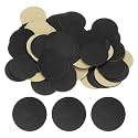 HARFINGTON 100pcs Round Adhesive Felt Circles, 55mm 2" Pre Cut Felt Craft Stickers Non-Woven Mini Felt Fabric Circles for DIY Sewing Handcraft Cut Projects Craft Finishing, Black