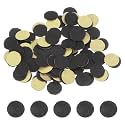 HARFINGTON 100pcs Round Adhesive Felt Circles, 15mm 5/8" Pre Cut Felt Craft Stickers Non-Woven Mini Felt Fabric Circles for DIY Sewing Handcraft Cut Projects Craft Finishing, Black