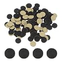 HARFINGTON 100pcs Round Adhesive Felt Circles, 10mm 3/8" Pre Cut Felt Craft Stickers Non-Woven Mini Felt Fabric Circles for DIY Sewing Handcraft Cut Projects Craft Finishing, Black