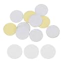 HARFINGTON 10pcs Round Adhesive Circles, 20mm 3/4" Pre Cut Non-Woven Mini Fabric Circles for DIY Sewing Handcraft Cut Projects, White