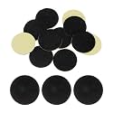 HARFINGTON 10pcs Round Adhesive Felt Circles, 30mm 1-1/4" Pre Cut Felt Craft Stickers Non-Woven Mini Felt Fabric Circles for DIY Sewing Handcraft Cut Projects Craft Finishing, Black