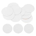 HARFINGTON 10pcs Round Adhesive Felt Circles, 100mm 4" Pre Cut Felt Craft Stickers Non-Woven Mini Felt Fabric Circles for DIY Sewing Handcraft Cut Projects Craft Finishing, White