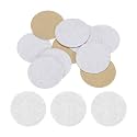 HARFINGTON 10pcs Round Adhesive Felt Circles, 38mm 1-1/2" Pre Cut Felt Craft Stickers Non-Woven Mini Felt Fabric Circles for DIY Sewing Handcraft Cut Projects Craft Finishing, White