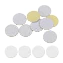 HARFINGTON 10pcs Round Adhesive Felt Circles, 15mm 5/8" Pre Cut Felt Craft Stickers Non-Woven Mini Felt Fabric Circles for DIY Sewing Handcraft Cut Projects Craft Finishing, White
