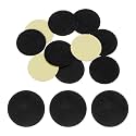 HARFINGTON 10pcs Round Adhesive Felt Circles, 35mm 1-3/8" Pre Cut Felt Craft Stickers Non-Woven Mini Felt Fabric Circles for DIY Sewing Handcraft Cut Projects Craft Finishing, Black