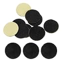 HARFINGTON 10pcs Round Adhesive Felt Circles, 20mm 3/4" Pre Cut Felt Craft Stickers Non-Woven Mini Felt Fabric Circles for DIY Sewing Handcraft Cut Projects Craft Finishing, Black