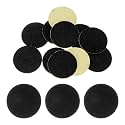 HARFINGTON 10pcs Round Adhesive Felt Circles, 25mm 1" Pre Cut Felt Craft Stickers Non-Woven Mini Felt Fabric Circles for DIY Sewing Handcraft Cut Projects Craft Finishing, Black