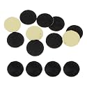 HARFINGTON 10pcs Round Adhesive Felt Circles, 15mm 5/8" Pre Cut Felt Craft Stickers Non-Woven Mini Felt Fabric Circles for DIY Sewing Handcraft Cut Projects Craft Finishing, Black