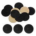 HARFINGTON 10pcs Round Adhesive Felt Circles, 40mm 1-1/2" Pre Cut Felt Craft Stickers Non-Woven Mini Felt Fabric Circles for DIY Sewing Handcraft Cut Projects Craft Finishing, Black