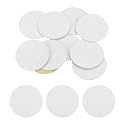HARFINGTON 10pcs Round Adhesive Felt Circles, 50mm 2" Pre Cut Felt Craft Stickers Non-Woven Mini Felt Fabric Circles for DIY Sewing Handcraft Cut Projects Craft Finishing, White