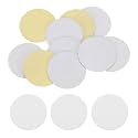 HARFINGTON 10pcs Round Adhesive Felt Circles, 45mm 1-3/4" Pre Cut Felt Craft Stickers Non-Woven Mini Felt Fabric Circles for DIY Sewing Handcraft Cut Projects Craft Finishing, White