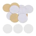 HARFINGTON 10pcs Round Adhesive Felt Circles, 40mm 1-1/2" Pre Cut Felt Craft Stickers Non-Woven Mini Felt Fabric Circles for DIY Sewing Handcraft Cut Projects Craft Finishing, White