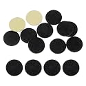 HARFINGTON 10pcs Round Adhesive Felt Circles, 13mm 1/2" Pre Cut Felt Craft Stickers Non-Woven Mini Felt Fabric Circles for DIY Sewing Handcraft Cut Projects Craft Finishing, Black