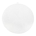 HARFINGTON 10Pcs Round Plastic Canvas Mesh Sheets 7 Inch/18cm Circle Blank Canvas Shape Mesh Mat White for Embroidery Knit Crochet Crafting Needlework