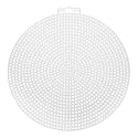 HARFINGTON 10Pcs Round Plastic Canvas Mesh Sheets 5.79 Inch/14.7cm Circle Blank Canvas Shape Mesh Mat White for Embroidery Knit Crochet Crafting Needlework