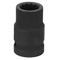 HARFINGTON 12-Point Impact Socket 1/2" Drive 13mm Cr-V Shallow Socket