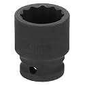 HARFINGTON 12-Point Impact Socket 1/2" Drive 23mm Cr-V Shallow Socket
