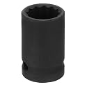 HARFINGTON 12-Point Impact Socket 1/2" Drive 16mm Cr-V Shallow Socket