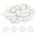 HARFINGTON 200pcs Round Adhesive Circles, 30mm Felt Fabric Craft Stickers for DIY Sewing Projects, White