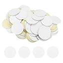 HARFINGTON 200pcs Round Adhesive Felt Circles, 65mm 2.5" Pre Cut Felt Craft Stickers Non-Woven Mini Felt Fabric Circles for DIY Sewing Handcraft Cut Projects Craft Finishing, White
