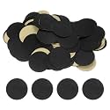 HARFINGTON 200pcs Round Adhesive Felt Circles, 67mm 3" Pre Cut Felt Craft Stickers Non-Woven Mini Felt Fabric Circles for DIY Sewing Handcraft Cut Projects Craft Finishing, Black
