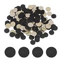 HARFINGTON 200pcs Round Adhesive Felt Circles, 13mm 1/2" Pre Cut Felt Craft Stickers Non-Woven Mini Felt Fabric Circles for DIY Sewing Handcraft Cut Projects Craft Finishing, Black