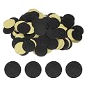 HARFINGTON 200pcs Round Adhesive Felt Circles, 45mm 1.8" Pre Cut Felt Craft Stickers Non-Woven Mini Felt Fabric Circles for DIY Sewing Handcraft Cut Projects Craft Finishing, Black