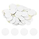 HARFINGTON 200pcs Round Adhesive Felt Circles, 55mm 2" Pre Cut Felt Craft Stickers Non-Woven Mini Felt Fabric Circles for DIY Sewing Handcraft Cut Projects Craft Finishing, White