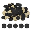 HARFINGTON 200pcs Round Adhesive Felt Circles, 30mm 1-1/4" Pre Cut Felt Craft Stickers Non-Woven Mini Felt Fabric Circles for DIY Sewing Handcraft Cut Projects Craft Finishing, Black