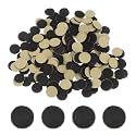 HARFINGTON 200pcs Round Adhesive Felt Circles, 10mm 3/8" Pre Cut Felt Craft Stickers Non-Woven Mini Felt Fabric Circles for DIY Sewing Handcraft Cut Projects Craft Finishing, Black