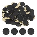 HARFINGTON 200pcs Round Adhesive Felt Circles, 35mm 1-3/8" Pre Cut Craft Stickers Non-Woven Mini Fabric Circles for DIY Sewing Handcraft Cut Projects Craft Finishing, Black