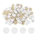 HARFINGTON 200pcs Round Adhesive Felt Circles, 13mm 1/2" Pre Cut Craft Stickers Non-Woven Mini Fabric Circles for DIY Sewing Handcraft Projects, White