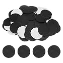HARFINGTON 200pcs Round Adhesive Felt Circles, 65mm 2.5" Pre Cut Felt Craft Stickers Non-Woven Mini Felt Fabric Circles for DIY Sewing Handcraft Cut Projects Craft Finishing, Black