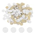 HARFINGTON 200pcs Round Adhesive Felt Circles, 15mm 5/8" Pre Cut Felt Craft Stickers Non-Woven Mini Felt Fabric Circles for DIY Sewing Handcraft Cut Projects Craft Finishing, White