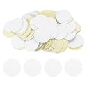 HARFINGTON 200pcs Round Adhesive Felt Circles, 60mm 3/64" Pre Cut Felt Craft Stickers Non-Woven Mini Felt Fabric Circles for DIY Sewing Handcraft Cut Projects Craft Finishing, White