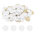 HARFINGTON 200pcs Round Adhesive Felt Circles, 38mm 1.5" Pre Cut Felt Craft Stickers Non-Woven Mini Felt Fabric Circles for DIY Sewing Handcraft Cut Projects Craft Finishing, White